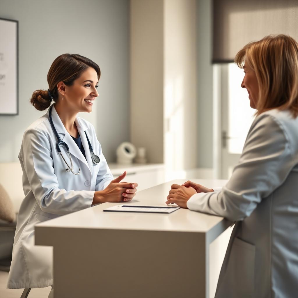 A UK patient consulting with a medical professional